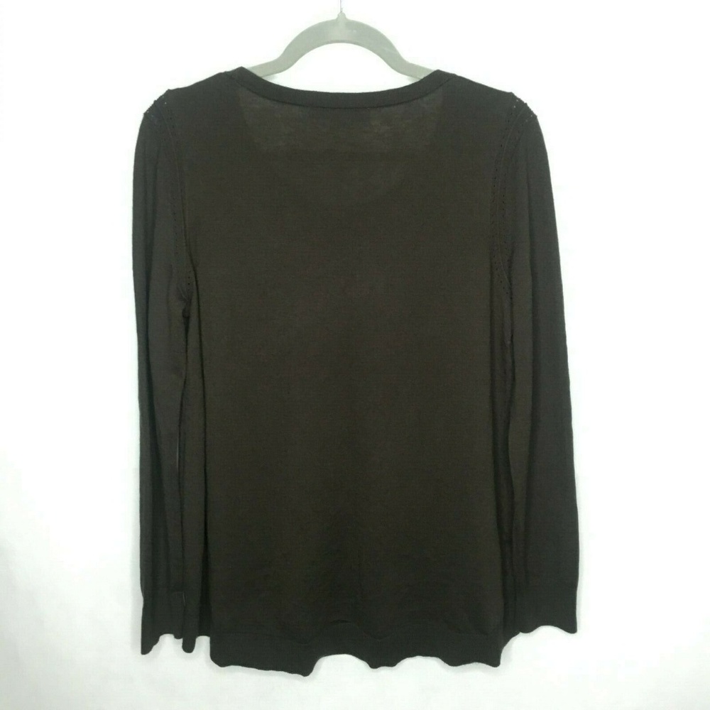 Ann Taylor LOFT Wool Blend Long Sleeve Brown - Picture 2 of 5